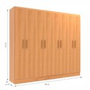 Ver imagem 3 de Móveis para Quarto Guarda-Roupa 8 Portas Paris Amarelo/Cinnamomo