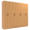 Ver imagem 2 de Móveis para Quarto Guarda-Roupa 8 Portas Paris Amarelo/Cinnamomo
