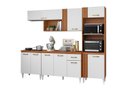 Ver imagem 1 de Cozinha Compacta Vitória Completa com Tampo Mdp - Cinamomo/branco Aramóveis