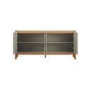 Ver imagem 3 de Buffet Aparador Flip 1,80 4 Portas Sala - 3 Cores:offwhite-cinamomo