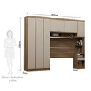 Ver imagem 6 de Guarda Roupa Casal Modulado 6 Portas e 3 Gavetas Veneza Luciane Móveis