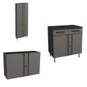 Ver imagem 3 de Conjunto 2 Armários Multiuso e Balcão Multibox