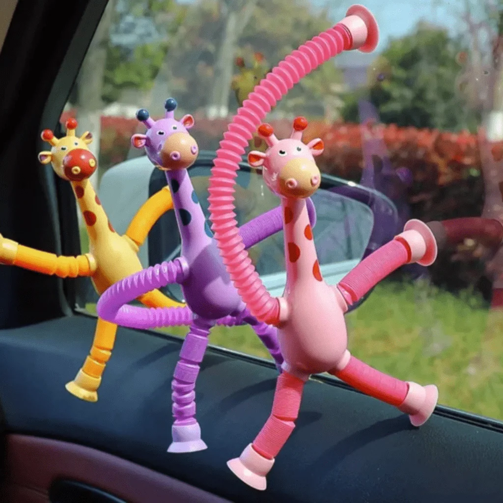 Girafas Pop It Tubo Led Estica e Gruda Montessori Magic Unid:rosa - 2