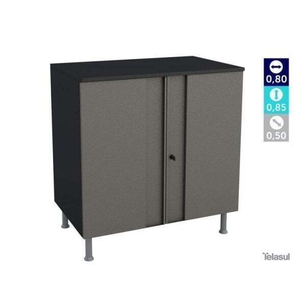 Conjunto Armário Multiuso 4 Portas Aéreo 2 Portas e Balcão Multibox  - 9