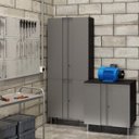 Ver imagem 2 de Conjunto Armário Multiuso 4 Portas Aéreo 2 Portas e Balcão Multibox 