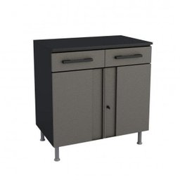 Conjunto Armário Multiuso 4 Portas e Balcão 2 Portas 2 Gavetas Multibox  - 8