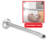 Kit 5un Braço Tubo Cano Suporte Chuveiro Ducha Aluminio 40cm:prateado/40cm - 2