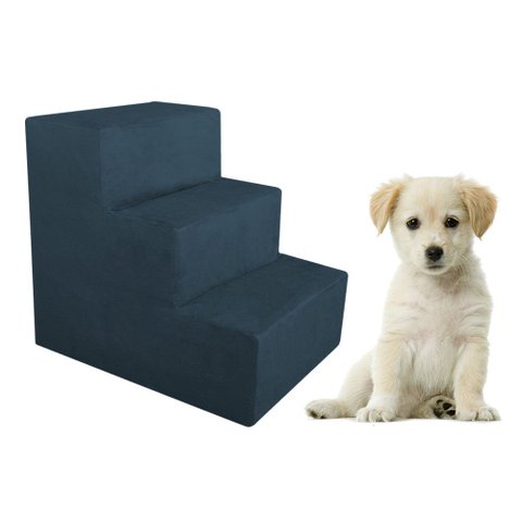 Escada Pet para Cães e Gatos Veludo Azul Marinho Dal Poz Estofados