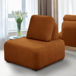Conjunto Sala de Estar 1 Sofá Retrátil Modulado 342cm e 2 Poltronas Santiago Bouclê Terracota G89 - - 3