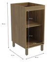 Ver imagem 2 de Armário de Cozinha Balcão 1 Porta 40cm com Pés M621 Botanic Kappesberg