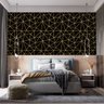 Papel de Parede Preto Gold Geométrico Auto Colante Liso 3m - 2