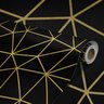 Papel de Parede Preto Gold Geométrico Auto Colante Liso 3m - 4