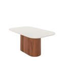 Ver imagem 4 de Mesa de Jantar Retangular C/ Vidro para 6 Lugares Kalina 180 Cm - Off White Fosco C/ Canella