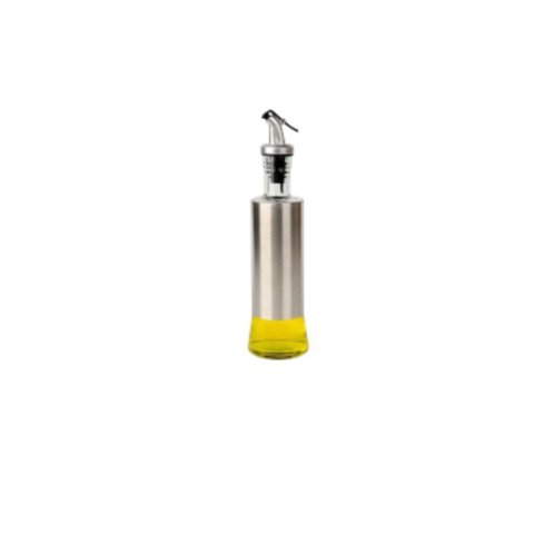 Kit 2 Galheteiros Azeite Vinagre 300ml Vidro Aço Inox Dosador Porta Azeite Resistente