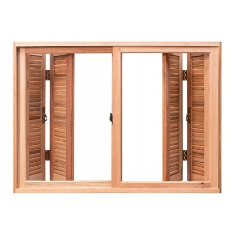 Janela de Madeira Pantográfico Veneziana 1,00 (A) X 1,20 (L) Batente 14 cm