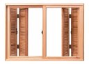 Ver imagem 1 de Janela de Madeira Pantográfico Veneziana 1,00 (A) X 1,20 (L) Batente 14 cm