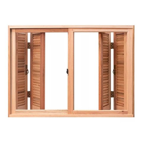 Janela De Madeira Pantográfico Veneziana 1,00 (A) x 1,20 (L) Batente 14 cm