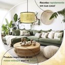 Ver imagem 2 de Pendente Palha Indiana Artesanal Redondo Rustico Mesa Nat57