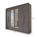 Ver imagem 3 de Guarda-roupa Casal Odisseia 6 Portas 2 Gavetas com Espelho - Panorama Móveis