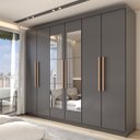 Ver imagem 1 de Guarda-roupa Casal Odisseia 6 Portas 2 Gavetas com Espelho - Panorama Móveis