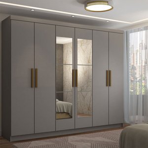 Guarda-roupa Casal Odisseia 6 Portas 2 Gavetas com Espelho - Panorama Móveis