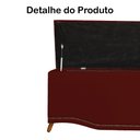 Ver imagem 3 de Calçadeira Recamier Baú Casal King 195cm Greta Suede Bordô - DS Estofados