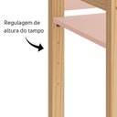 Ver imagem 4 de Mesa Infantil Zoe Rosa Fosco/madeira Natural - Reller Móveis