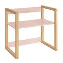 Ver imagem 3 de Mesa Infantil Zoe Rosa Fosco/madeira Natural - Reller Móveis