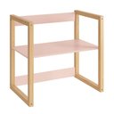 Ver imagem 2 de Mesa Infantil Zoe Rosa Fosco/madeira Natural - Reller Móveis