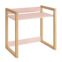 Ver imagem 1 de Mesa Infantil Zoe Rosa Fosco/madeira Natural - Reller Móveis