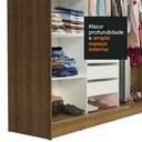 Ver imagem 7 de Guarda-Roupa Casal Madesa Istambul 3 Portas de Correr com Espelho 3 Gavetas Rustic/Branco Cor:Rustic
