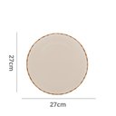 Ver imagem 2 de Prato Raso de Porcelana Branco Borda Bambu 27cm Lyor
