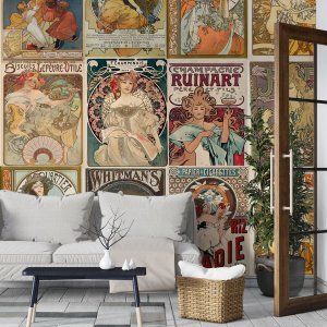 Kit de Lambe Lambe adesivo - Alphonse Mucha