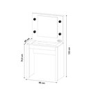 Ver imagem 4 de Penteadeira Camarim com 1 Gaveta e Tampo de Vidro - Branco