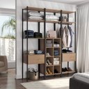 Ver imagem 1 de Closet Multiuso 4 Prateleiras 8 Nichos Oxford Espresso Móveis