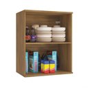 Ver imagem 3 de Armário Aéreo Celeste Kappesberg 100% Mdf 1 Porta Nogueira/branco 60cm
