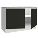 Ver imagem 6 de Balcão de Pia Armário de Cozinha 120 cm 2 Portas (Com Tampo) Branco/Preto Glamy Madesa
