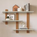 Ver imagem 1 de Prateleira Industrial 3 Prateleiras 100% Mdf Off White/freijó F35 - Pradel