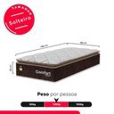 Ver imagem 3 de Colchão Solteiro Comfort Class Pillow Top 28x88x188cm - Marrom - e-Shop Casa