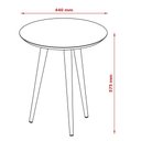 Ver imagem 4 de Mesa Lateral Redonda Pés Madeira Luna 440 Cumarú - Patrimar