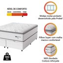 Ver imagem 4 de Cama Box Baú Casal Queen Colchão Molas Guarda Costas com Pillow 158x198x81cm Branco Cinza
