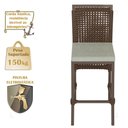 Ver imagem 4 de Mesa Bistrô com 4 Banquetas Roma Marrom Corda Náutica Estofado 3 Trama Original