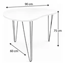 Ver imagem 2 de Mesa Orgânica Canto Jantar Home Office 2 Lugares 90x60cm Madeira Ecom