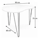 Ver imagem 2 de Mesa Orgânica Canto Jantar Home Office 2 Lugares 90x60cm Madeira Ecom
