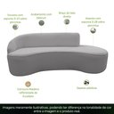 Ver imagem 3 de Sofá Curvo 03 Lugares 180cm Braço Direito Eron Bouclê Cinza Claro - Casaepoltrona