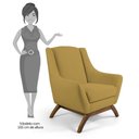 Ver imagem 2 de Kit 2 Poltronas Base Manu Madeira Juliet B-279 Amarelo