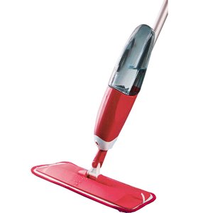 Mop Esfregão Spray com Reservatório 400ml e Refil Pano Microfibra Vermelho Lorben