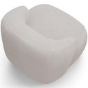 Ver imagem 7 de Kit 02 Poltronas Decorativa Orgânica Giratória para Sala Living Barolo L06 Bouclê Cinza - Lyam