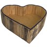 Coração de Madeira Rústico Médio com Palha,laço e Embalagem 22x24x5cm - 4
