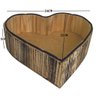 Coração de Madeira Rústico Médio com Palha,laço e Embalagem 22x24x5cm - 3